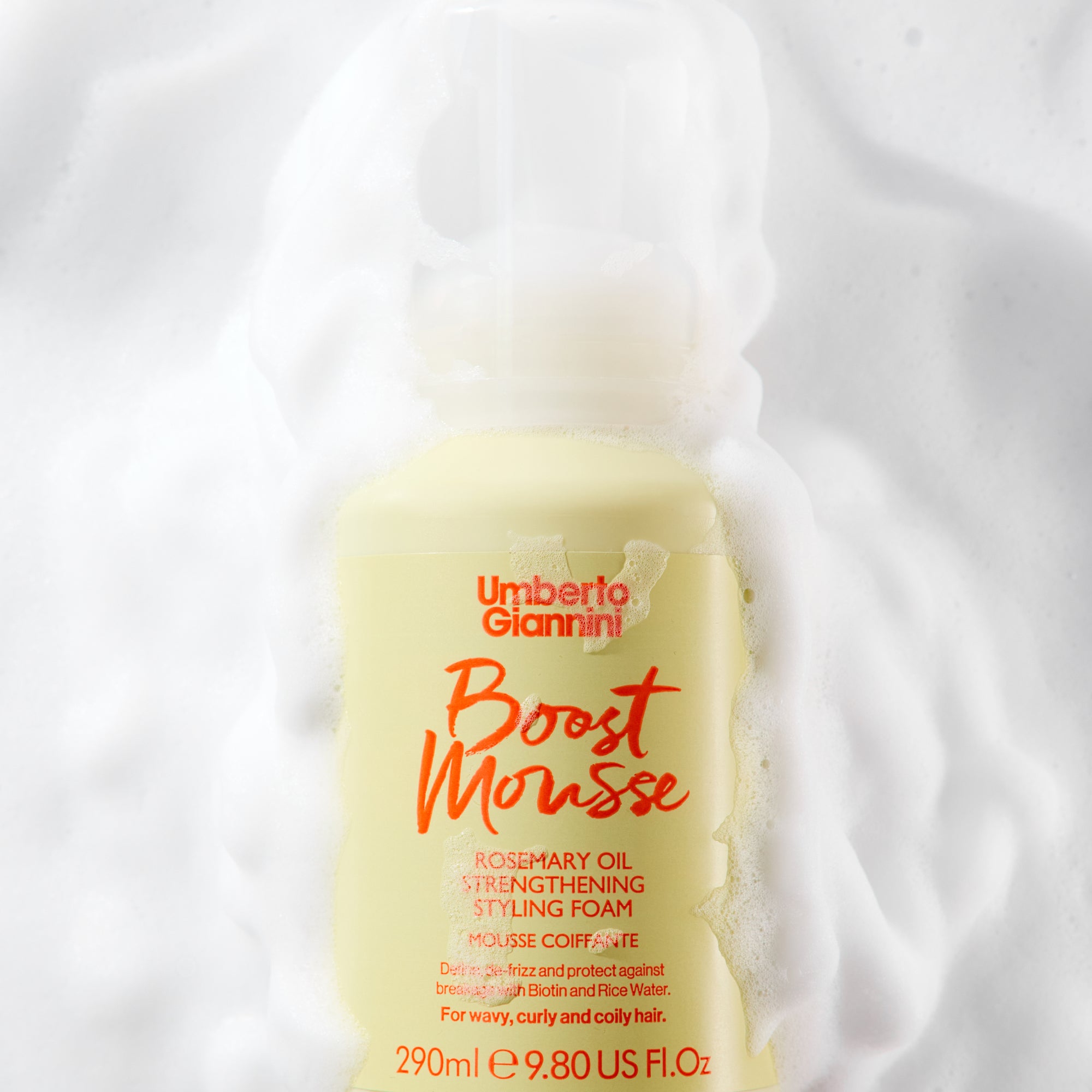 Strong Curls Boost Mousse Rosemary Oil Strengthening Styling Foam