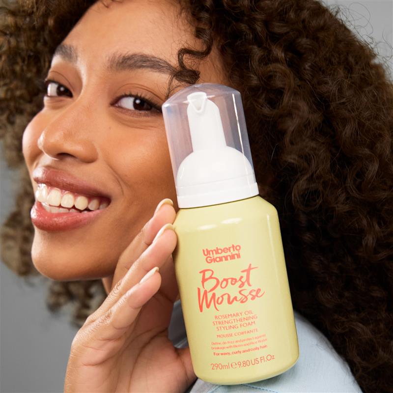 Strong Curls Boost Mousse Rosemary Oil Strengthening Styling Foam