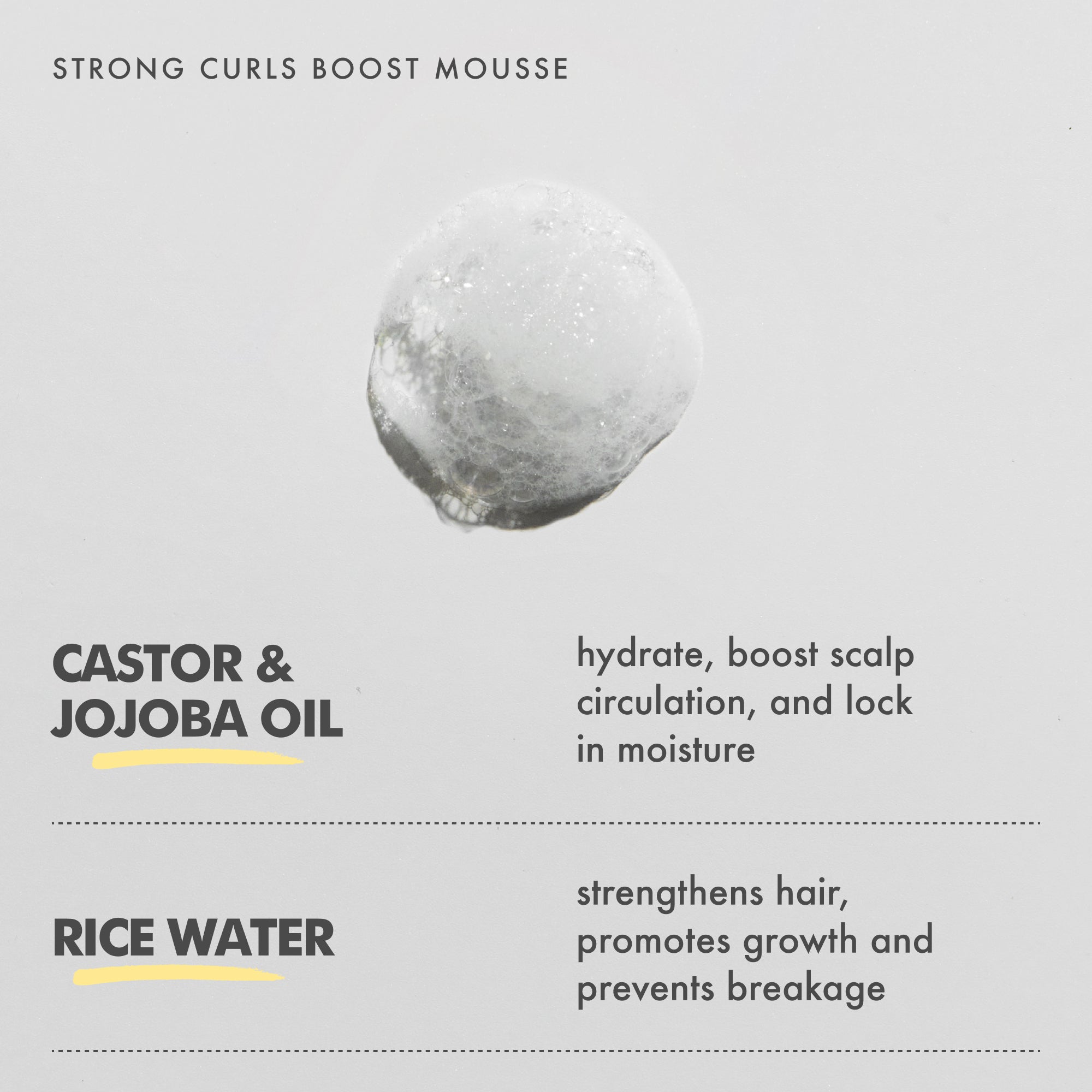 Strong Curls Boost Mousse Rosemary Oil Strengthening Styling Foam