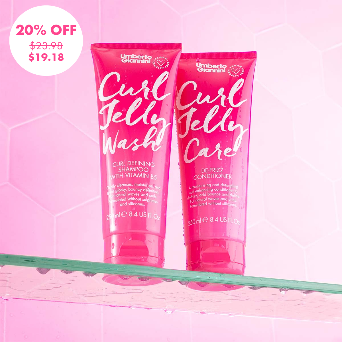 Curl Jelly Wash Shampoo & Care Conditioner Duo