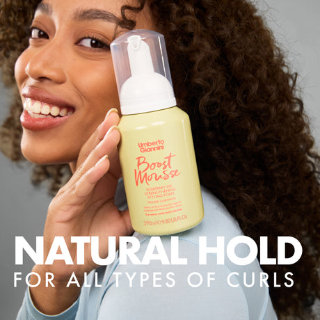 Strong Curls Boost Mousse Rosemary Oil Strengthening Styling Foam